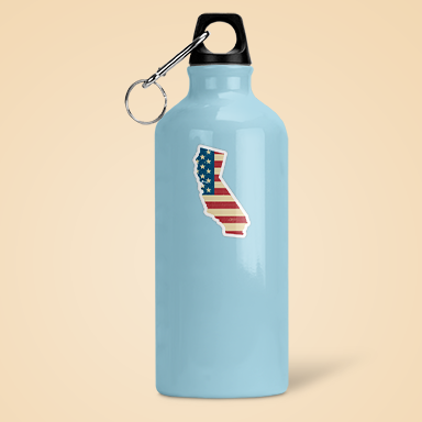 California American Flag Sticker