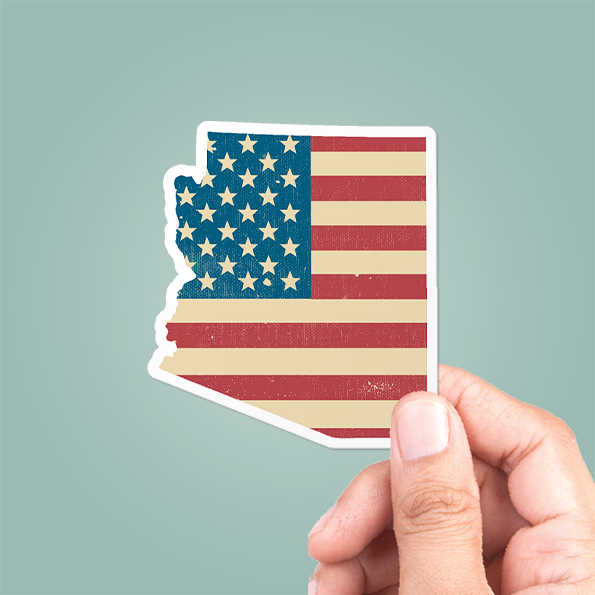 Arizona American Flag Sticker