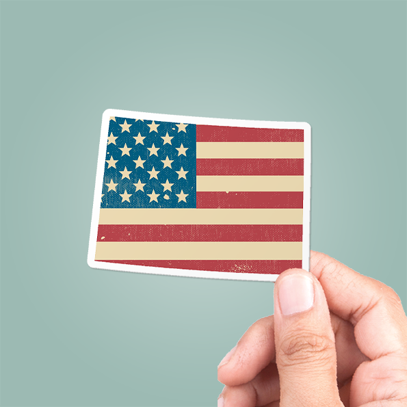 Colorado American Flag Sticker