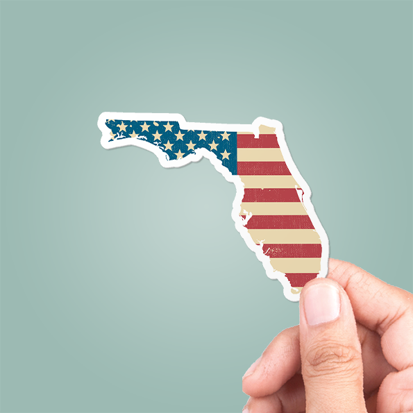 Florida American Flag Sticker
