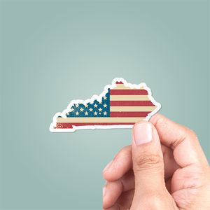 Kentucky American Flag Sticker