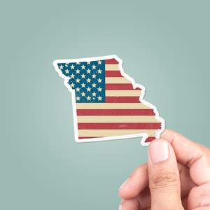 Missouri American Flag Sticker