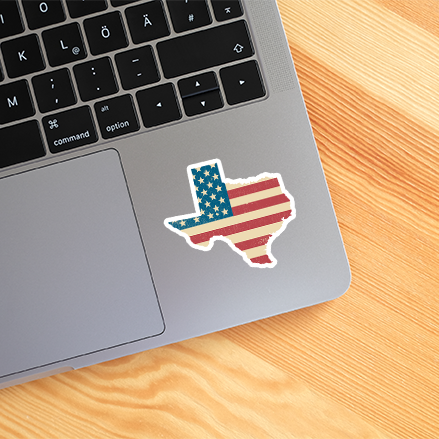 Texas American Flag Sticker