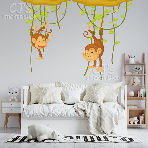 Hanging Monkey Kid's Wall Decal