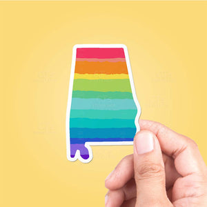 Alabama Rainbow State Sticker