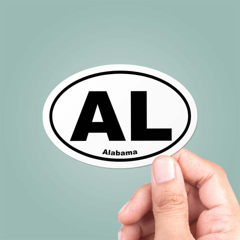 Alabama AL State Oval Sticker