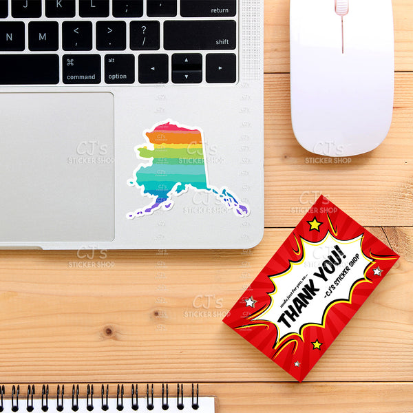Alaska Rainbow State Sticker
