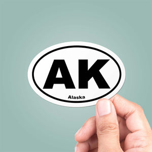 Alaska AK State Oval Sticker