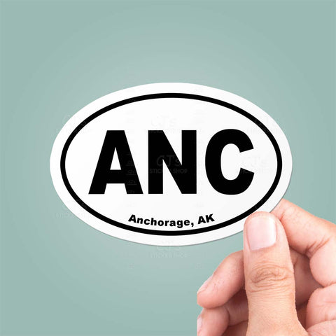 Anchorage AK Oval Sticker