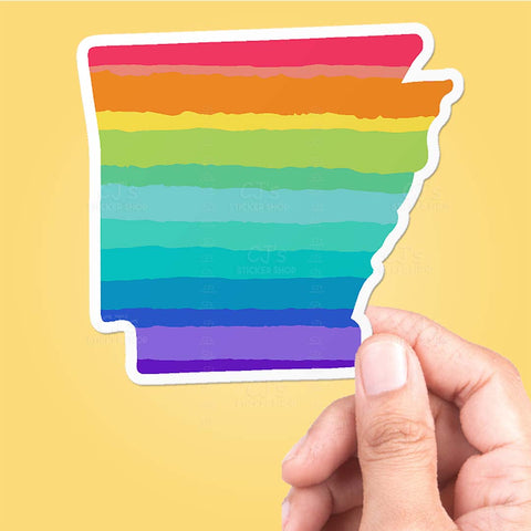 Arkansas Rainbow State Sticker