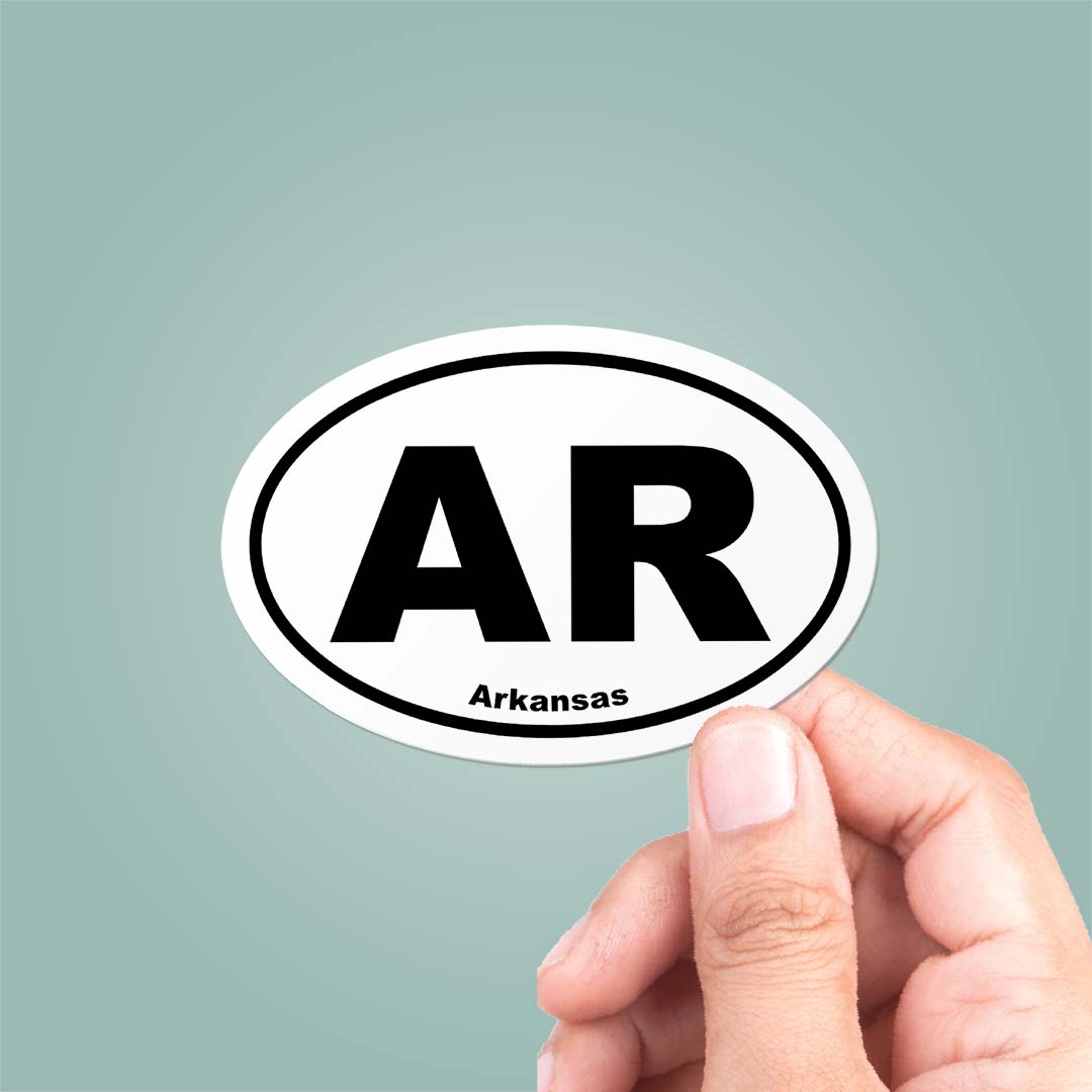 Arkansas AR State Oval Sticker
