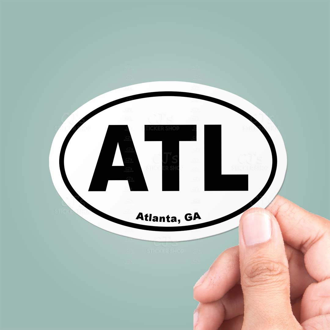 Atlanta, Georgia ATL Oval Sticker