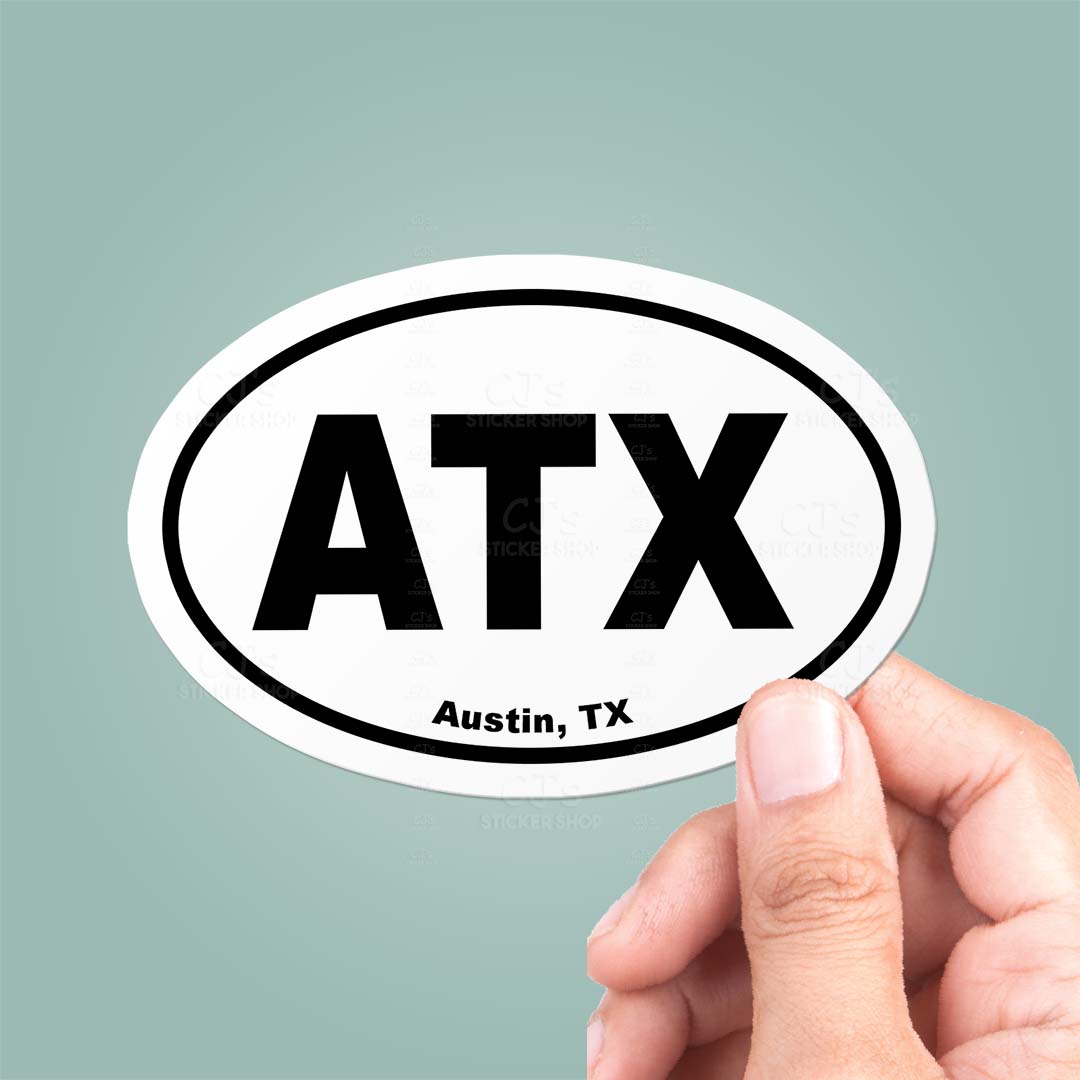 Austin, Texas ATX Oval Sticker