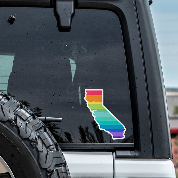 California Rainbow State Sticker