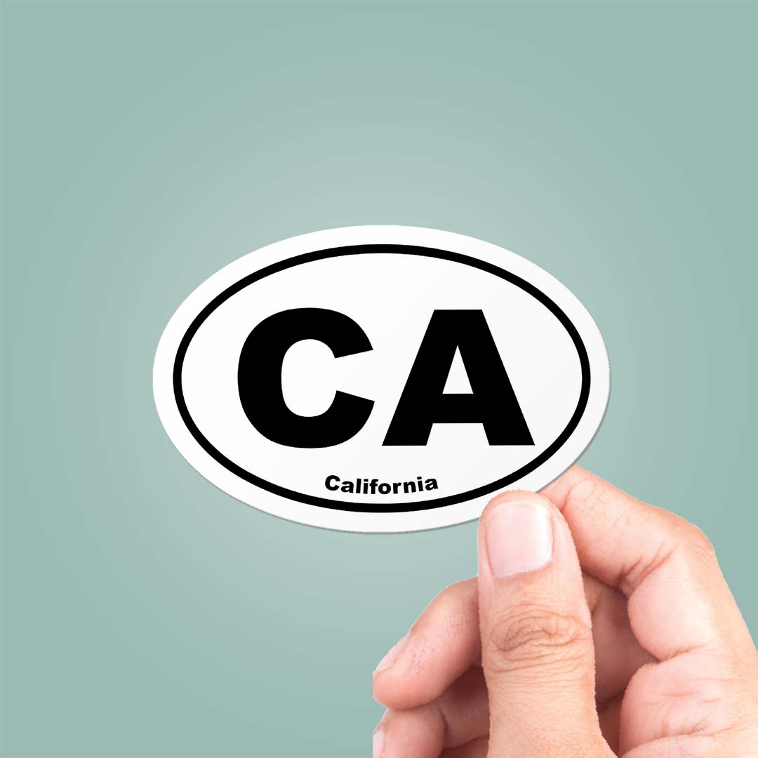 California CA State Oval Sticker