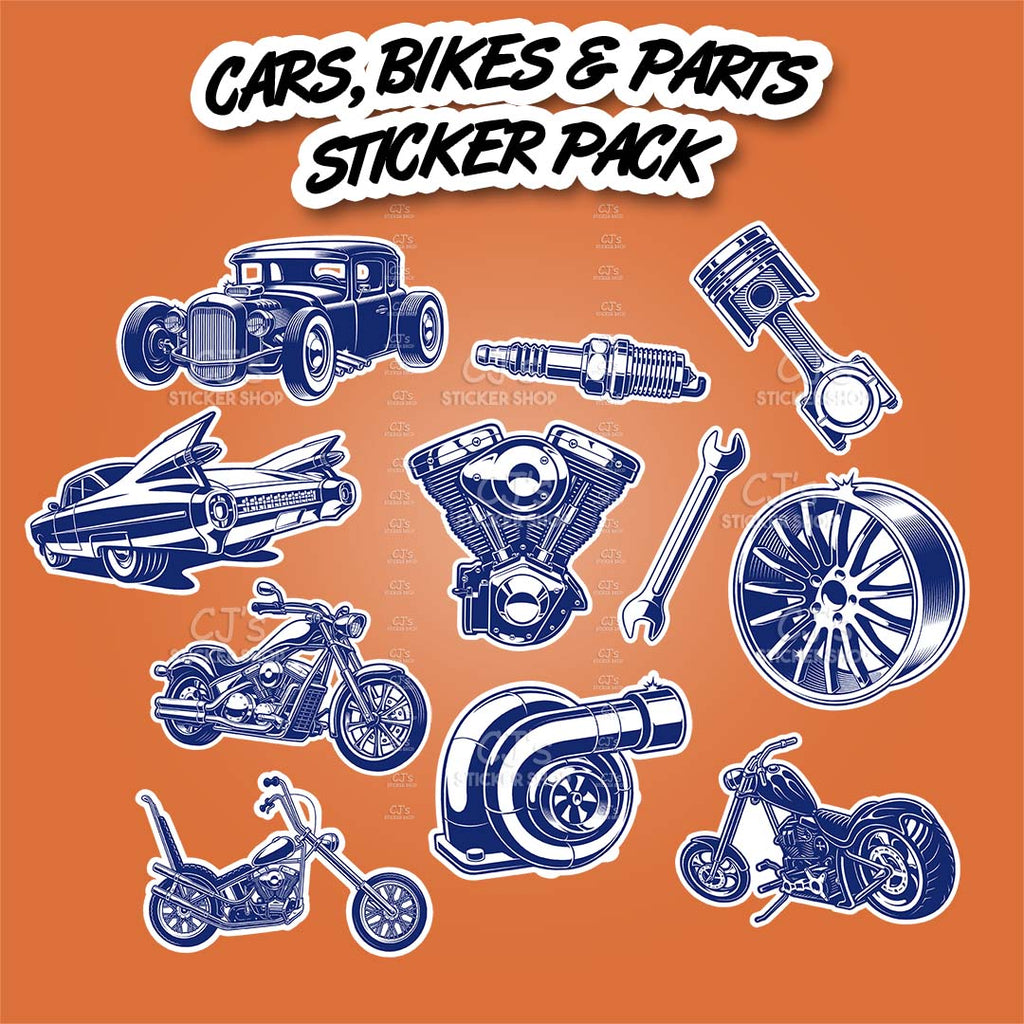 That Part Sticker Cars Bikes and Parts Sticker Pack – CJ's Sticker Shop