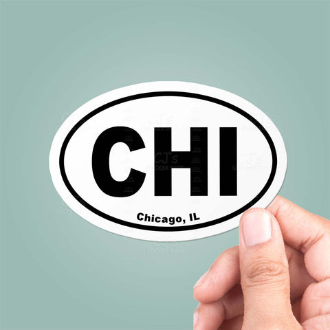 Chicago, IL Oval Sticker