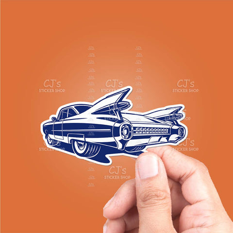 Classic Car Illustration Sticker