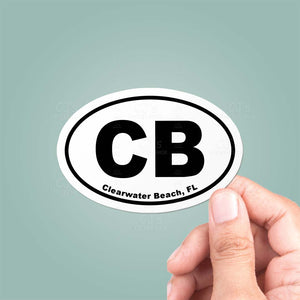 Clearwater Beach Florida Oval Sticker