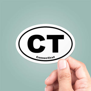 Connecticut CT State Oval Sticker