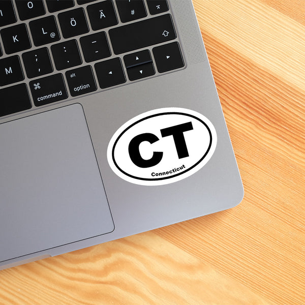 Connecticut CT State Oval Sticker