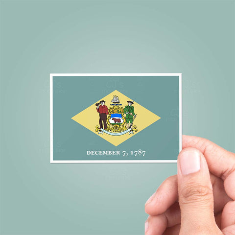 Delaware DE State Flag Sticker
