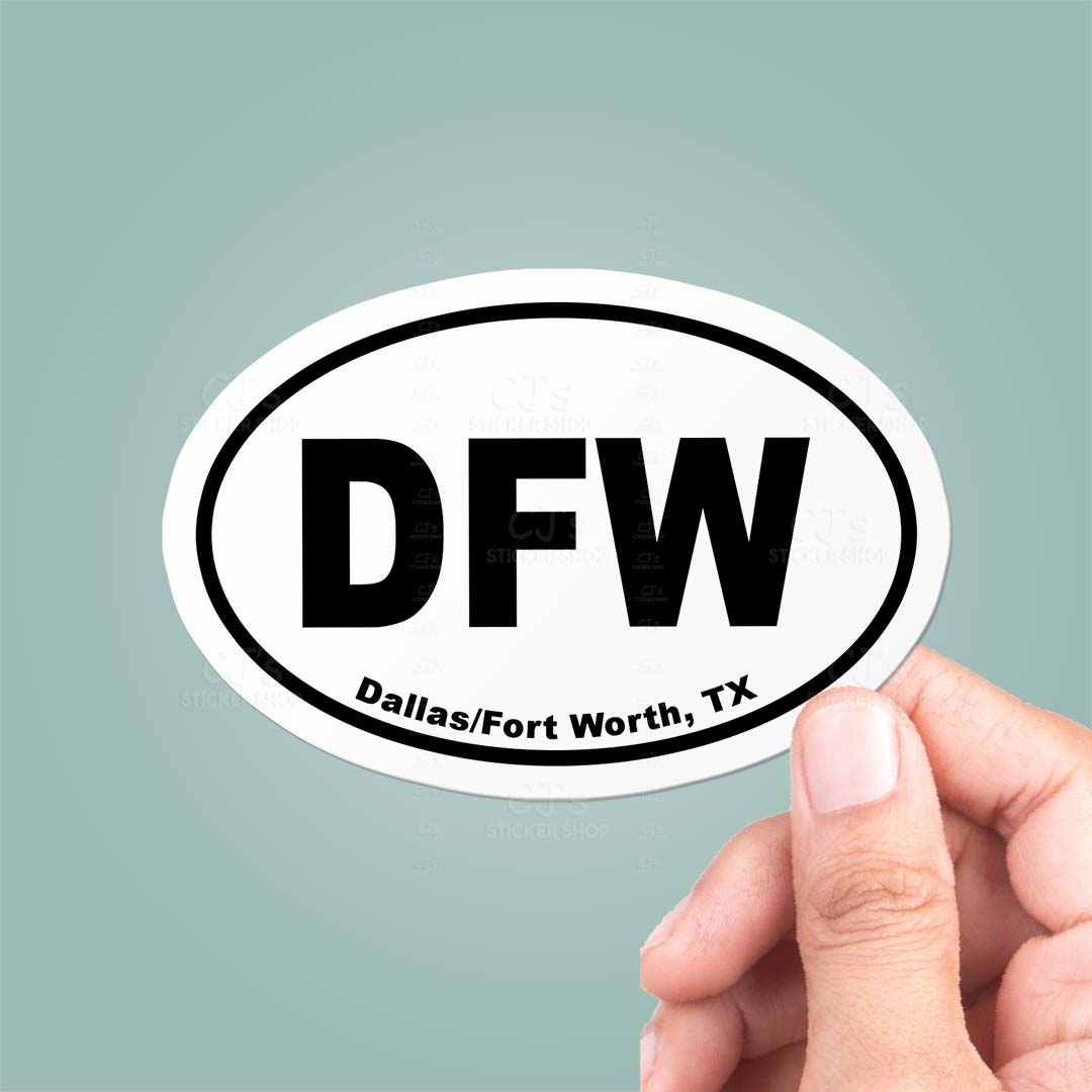 Dallas-Fort Worth, TX Oval Sticker
