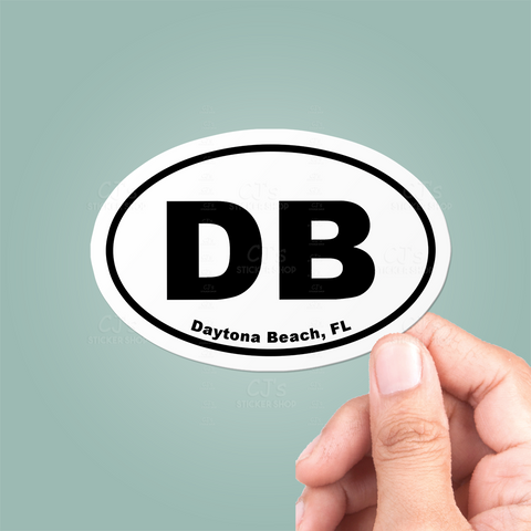 Daytona Beach Florida Oval Sticker