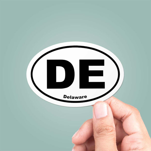 Delaware DE State Oval Sticker