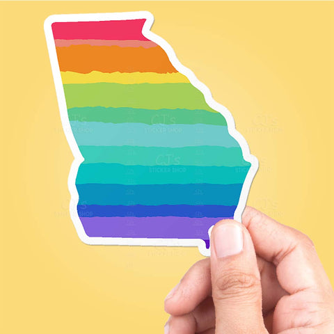 Georgia Rainbow State Sticker