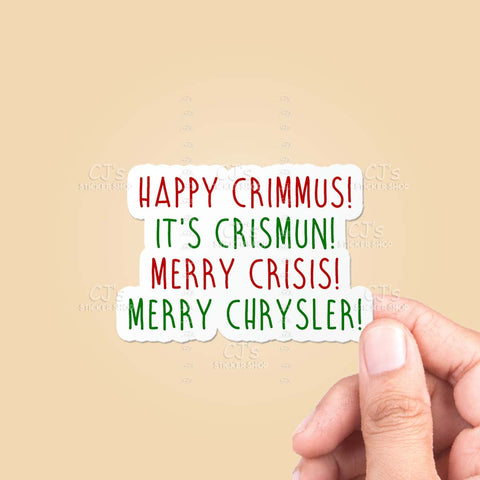 Happy Crimmus! Holiday Sticker