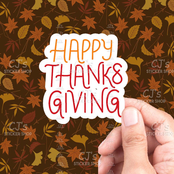 Colorful Happy Thanksgiving Sticker