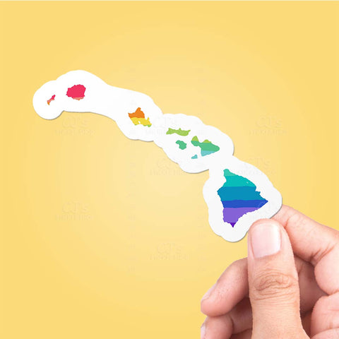 Hawaii Rainbow State Sticker