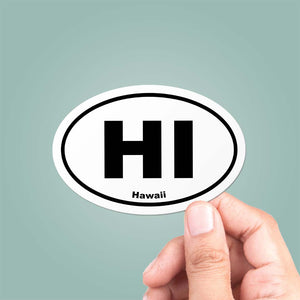 Hawaii HI State Oval Sticker
