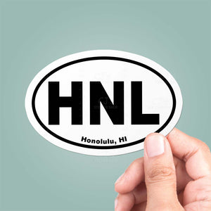 Honolulu, HI Oval Sticker