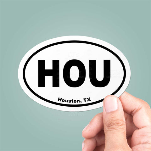 Houston, TX Oval Sticker