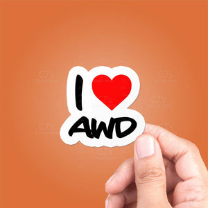 I Love AWD Sticker