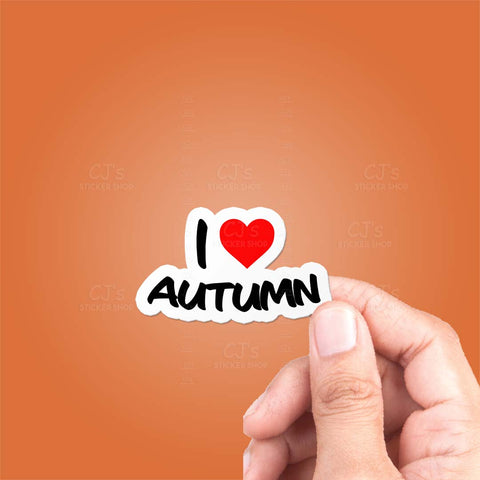 I Love Autumn Sticker