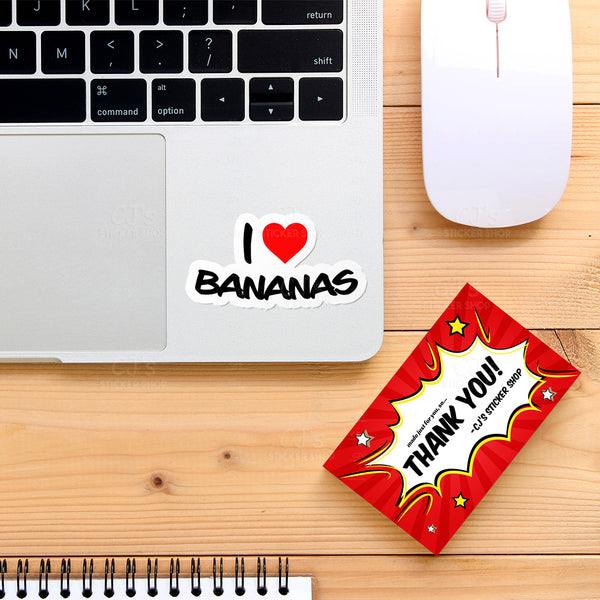 I Love Bananas Sticker