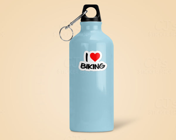 I Love Biking Sticker