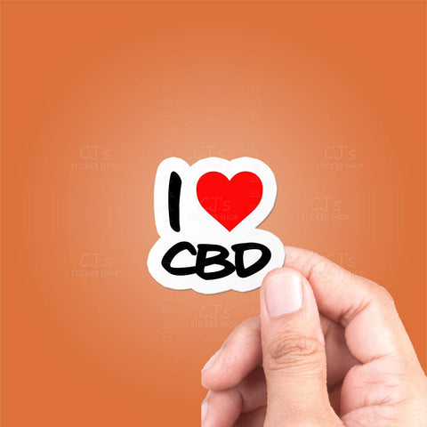 I Love CBD Sticker