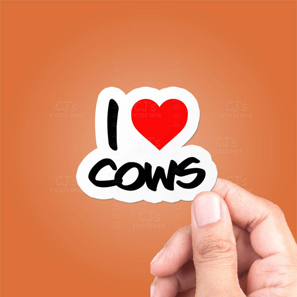 I Love Cows Sticker
