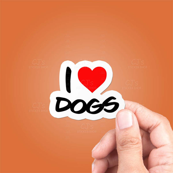 I Love Dogs Sticker