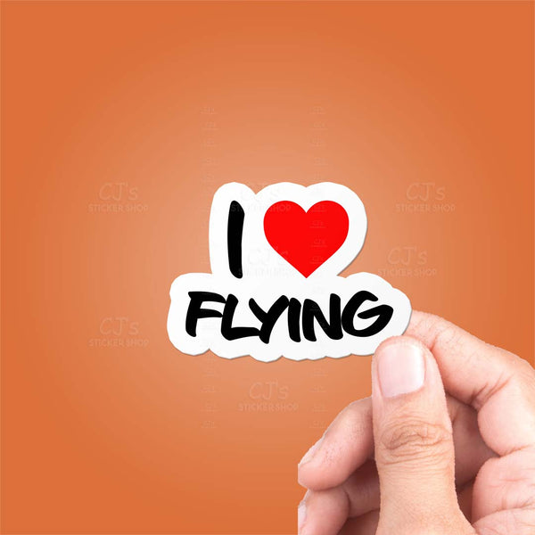 I Love Flying Sticker