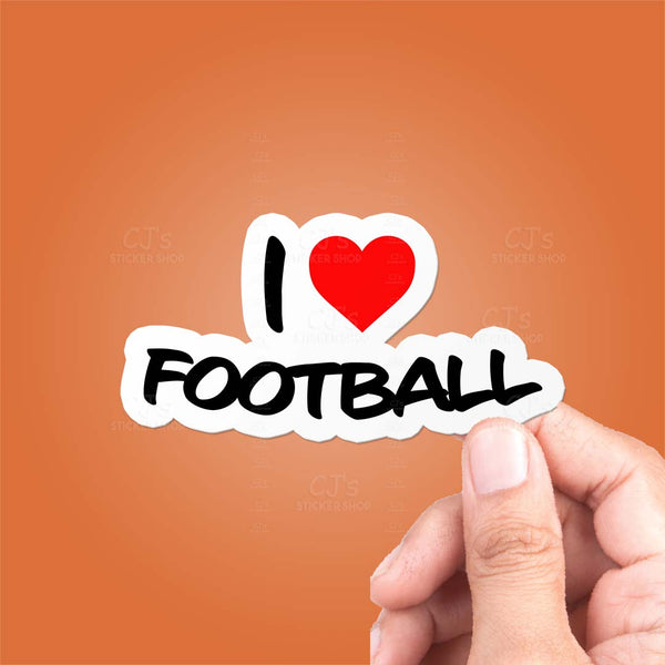 I Love Football Sticker