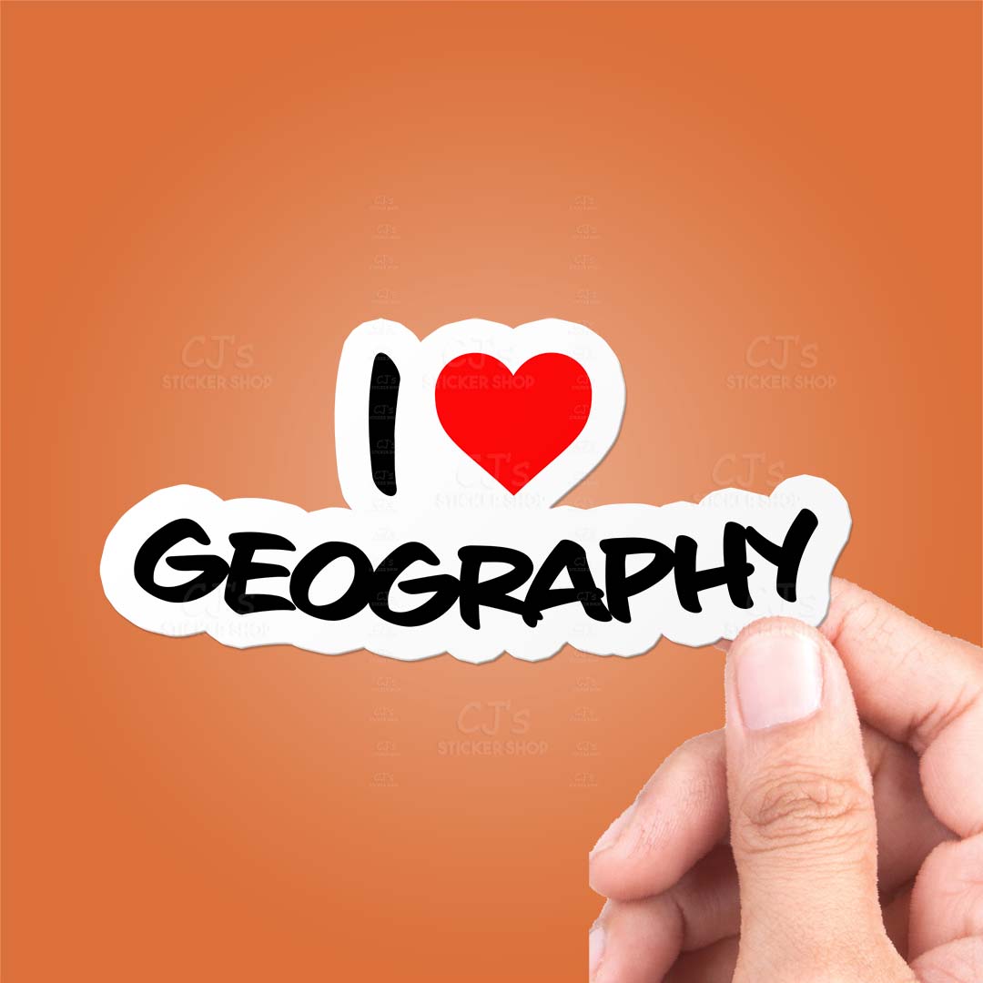 I Love Geography Sticker