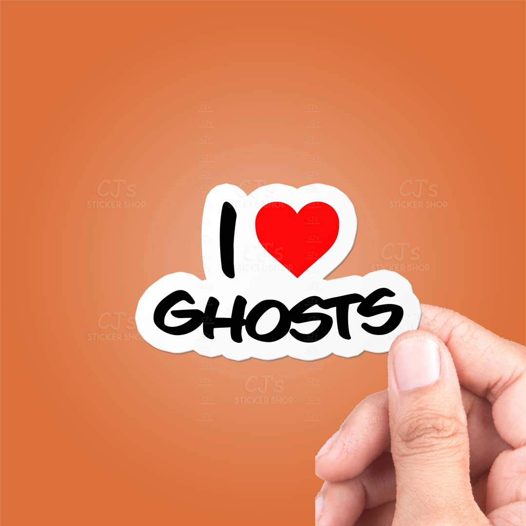 I Love Ghosts Sticker