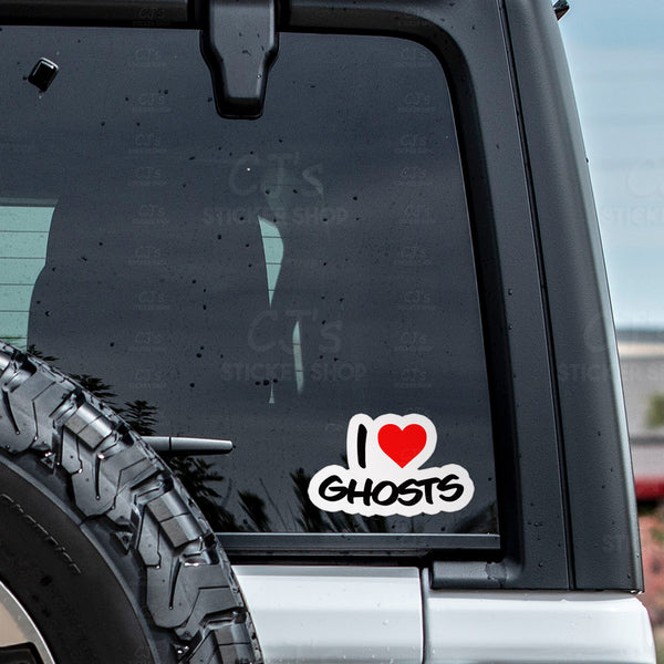 I Love Ghosts Sticker
