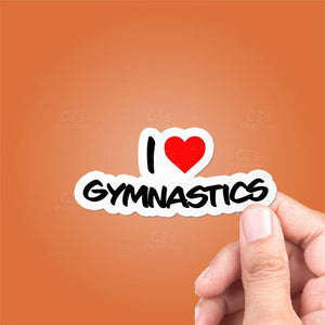 I Love Gymnastics Sticker