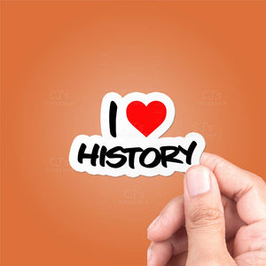 I Love History Sticker